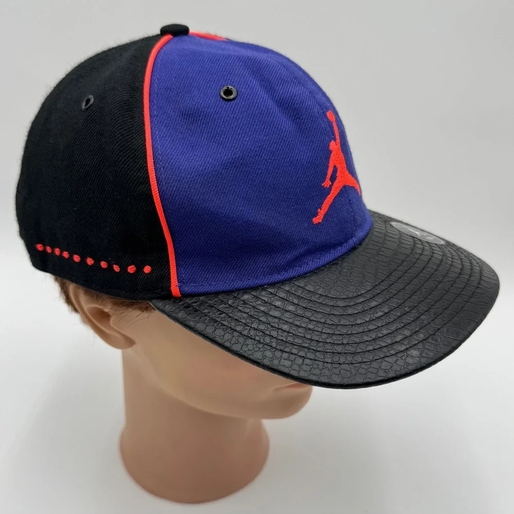 Jordan Jumpman Youth Cap Hat Black Purple Snapback‎ Adjustable Leather Brim